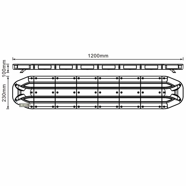 the size of warning led light bar